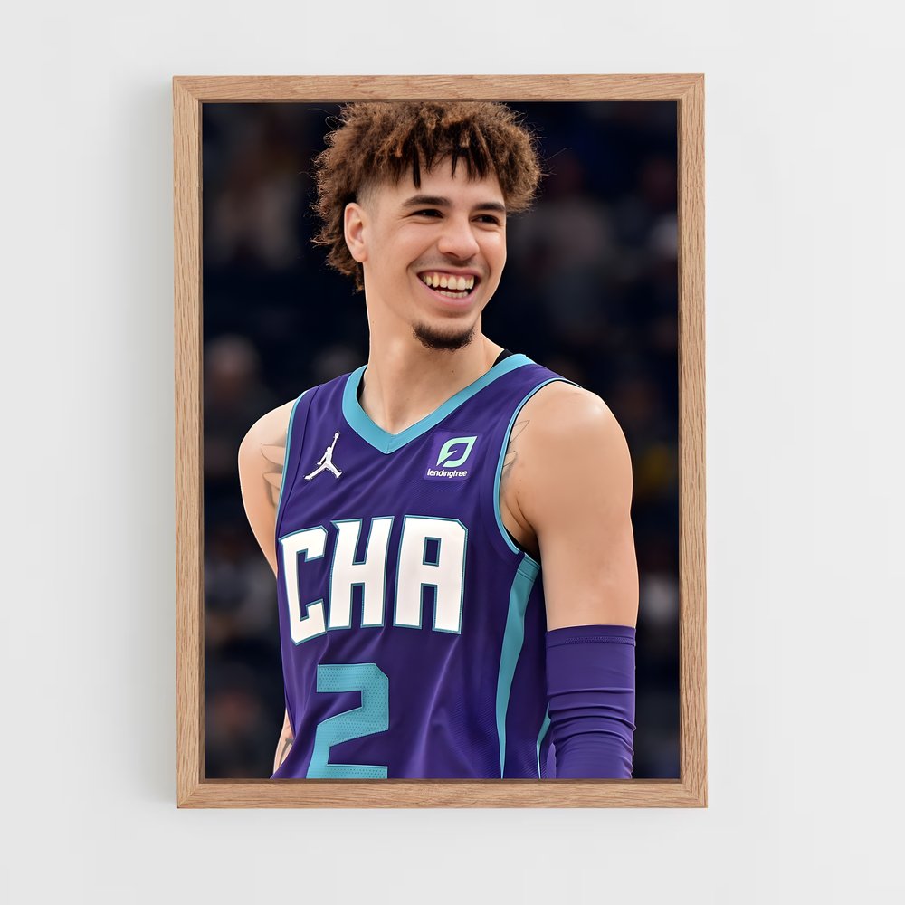 Poster Sourire de Lamelo – affiche Basketball (vue 4)
